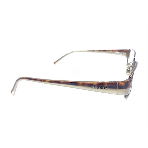 Prada VPR 73H 766-1O1 Brown Beige Eyeglasses Frames 50-16 135 Italy Designer - Picture 4 of 12
